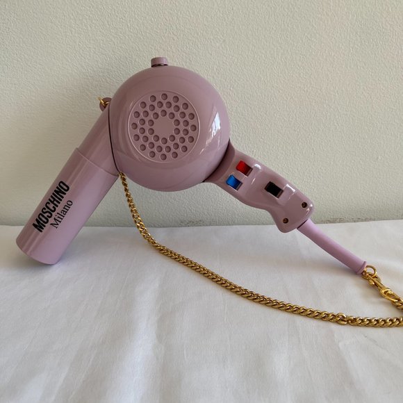 AW21 Moschino Couture Jeremy Scott Blow Dryer Mini Shoulder Bag w/Gold Chains - Picture 11 of 16